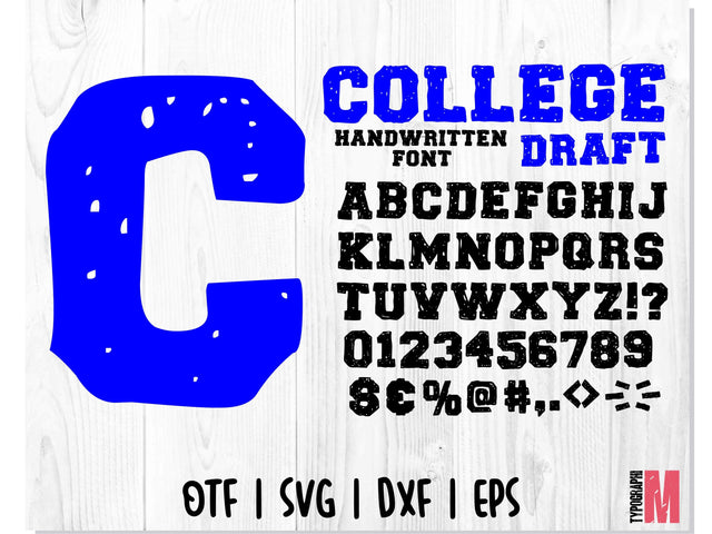 College Draft Font | Handwritten font Font CreativeStudioTM 