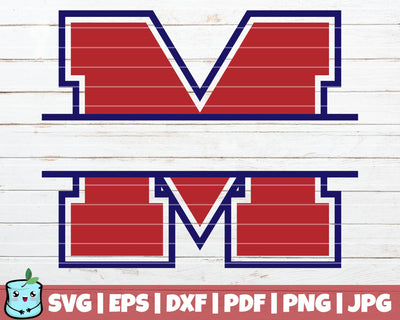 College Split Alphabet SVG MintyMarshmallows 