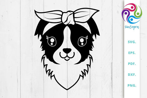 Collie Dog With Bandana SVG File SVG Sintegra 