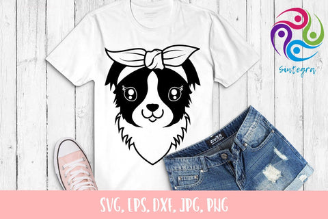Collie Dog With Bandana SVG File SVG Sintegra 