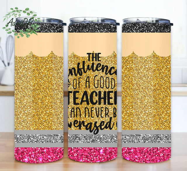 Color Glitter Pencil 20oz Skinny Tumbler Png, School Tumbler, Pencil Png, Apple Png, Teacher Appreciation, Pencil Teacher Tumbler, Teacher Gift Sublimation AdriOP 