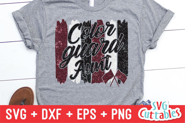 Color Guard Aunt svg - Color Guard - svg - dxf - eps - png - Brush Strokes - Cut File - Silhouette - Cricut - Digital Download SVG Svg Cuttables 