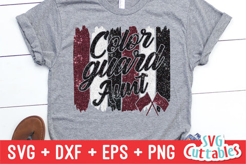 Color Guard Aunt svg - Color Guard - svg - dxf - eps - png - Brush Strokes - Cut File - Silhouette - Cricut - Digital Download SVG Svg Cuttables 