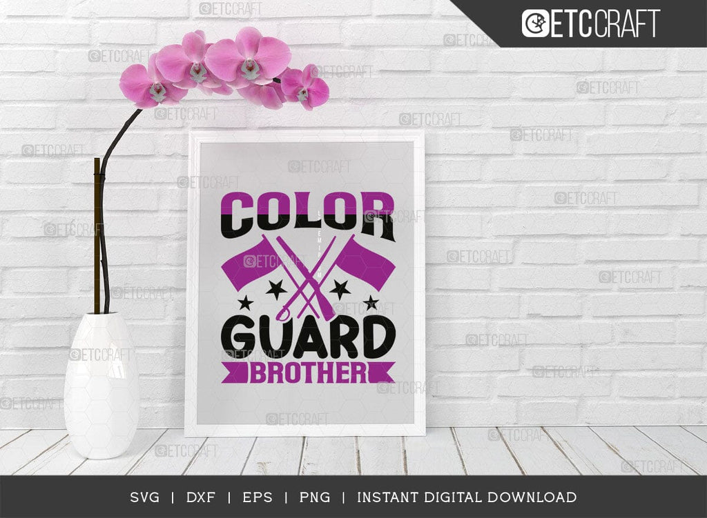 Color Guard Brother SVG Cut File, Marching Band Svg, Color Guard Svg ...