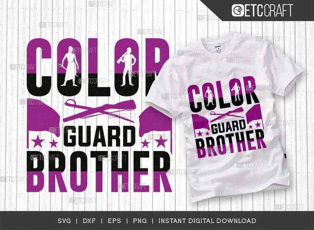 Color Guard Brother SVG Cut File, Marching Band Svg, Color Guard Svg, Color Guard Mom Svg, Color Guard Flag Svg, Color Guard Quotes, ETC T00611 SVG ETC Craft 