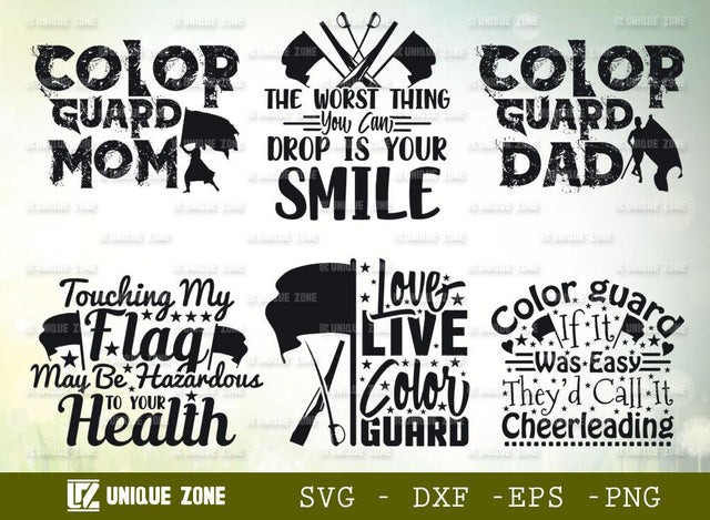 Color Guard Quotes Bundle | Color Guard Mom Svg | Color Guard Svg | Color Guard Dad Svg SVG Unique Zone 