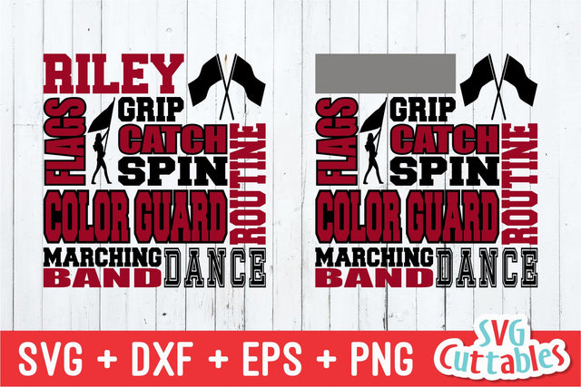 Color Guard Subway Art SVG Svg Cuttables 