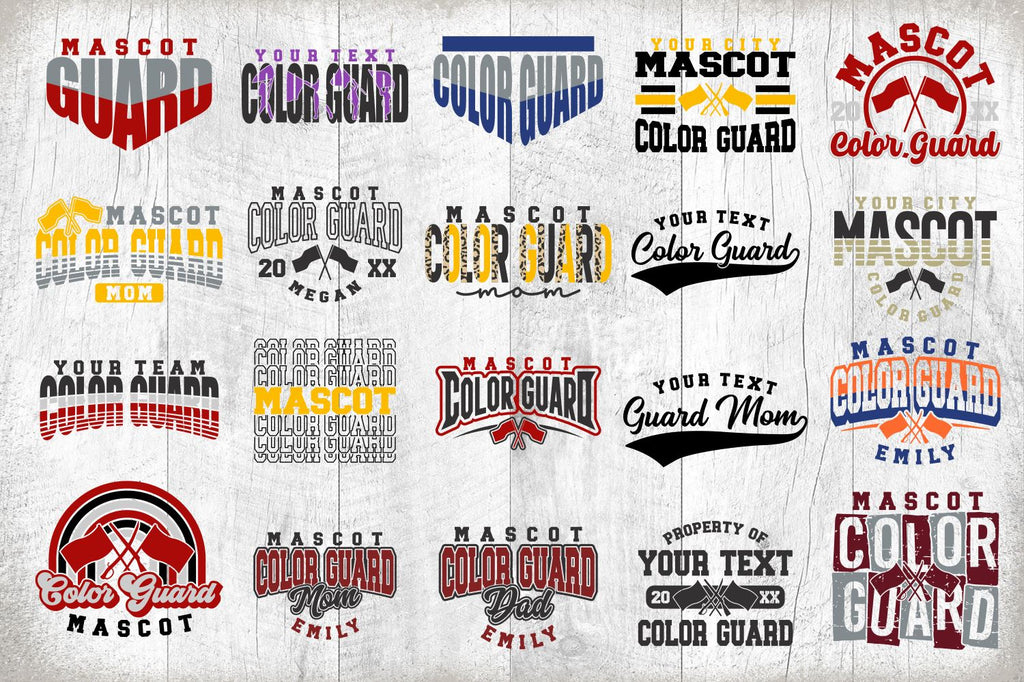 Color Guard svg Bundle - Color Guard Template Bundle 1 - svg - dxf - e ...