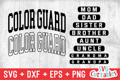 Color Guard svg - Color Guard Family - svg - dxf - eps - png - Cut File - Silhouette - Cricut - Digital Download SVG Svg Cuttables 