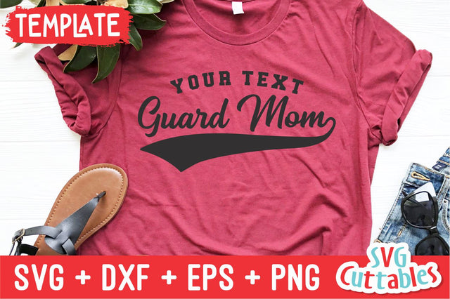 Color Guard svg - Color Guard Mom Template 0017 - svg - dxf - eps - png - Cut File - Silhouette - Cricut - Digital Download SVG Svg Cuttables 