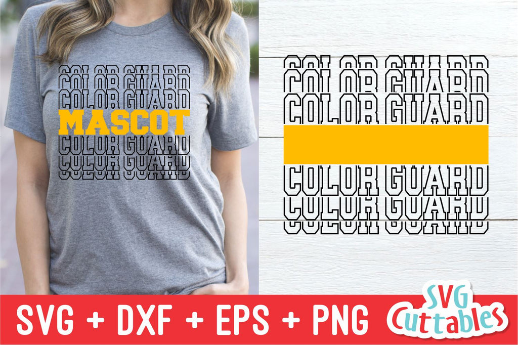 Color Guard SVG | Color Guard Template 0010 - So Fontsy