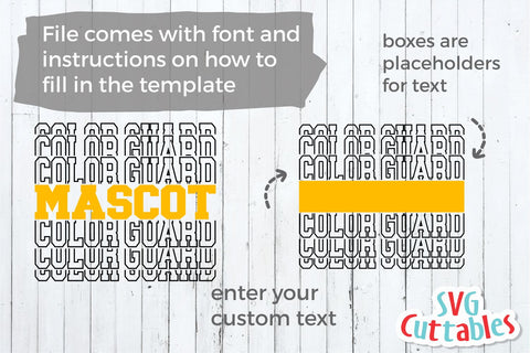 Color Guard SVG | Color Guard Template 0010 SVG Svg Cuttables 