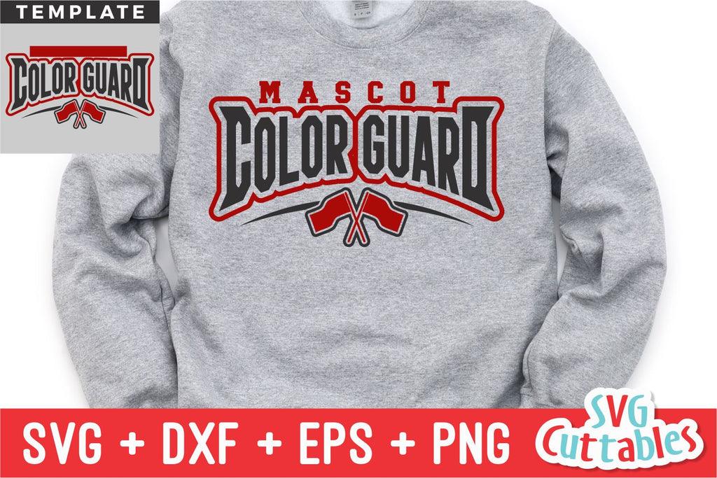 Color Guard SVG | Color Guard Template 0011 - So Fontsy