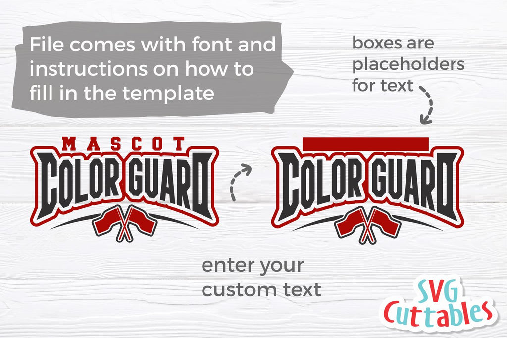 Color Guard SVG | Color Guard Template 0011 - So Fontsy