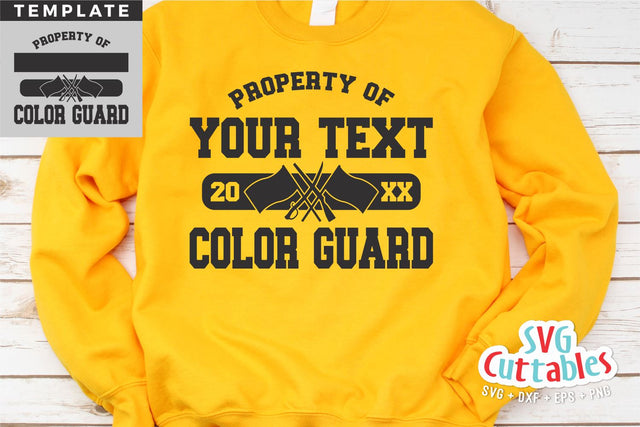 Color Guard svg - Color Guard Template 0016 - svg - dxf - eps - png - Cut File - Silhouette - Cricut - Digital Download SVG Svg Cuttables 