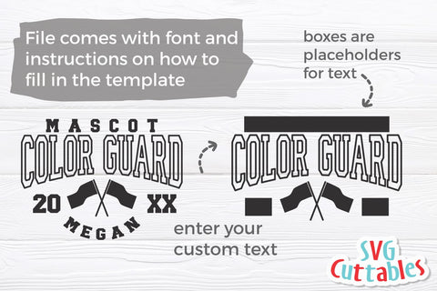 Color Guard SVG | Color Guard Template 005 SVG Svg Cuttables 
