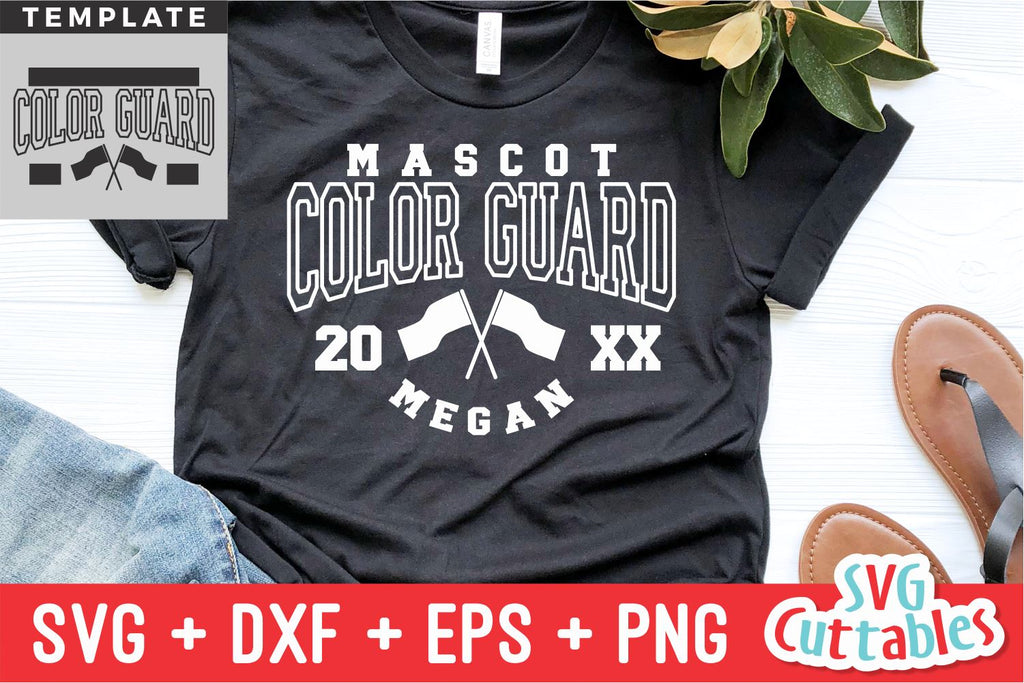 Color Guard SVG | Color Guard Template 005 - So Fontsy