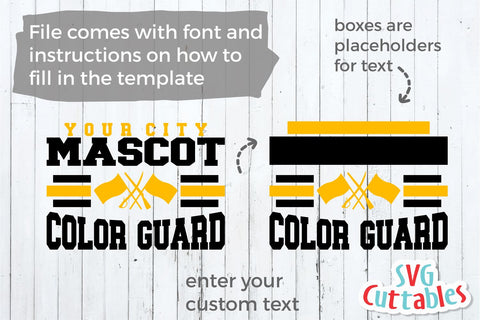 Color Guard SVG | Color Guard Template 007 SVG Svg Cuttables 