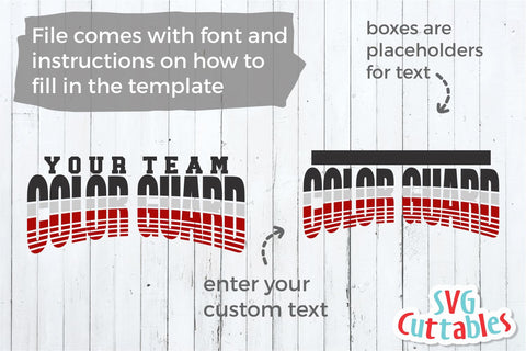 Color Guard SVG | Color Guard Template 009 SVG Svg Cuttables 