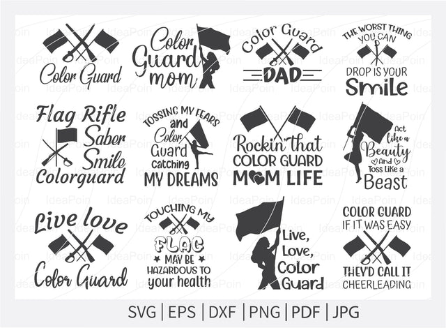 Color Guard SVG File, Marching Band svg, Color Guard Flag Svg, Band Family SVG, Colorguard Svg, Color Guard Mom, Color Guard Dxf, Marching SVG Dinvect 