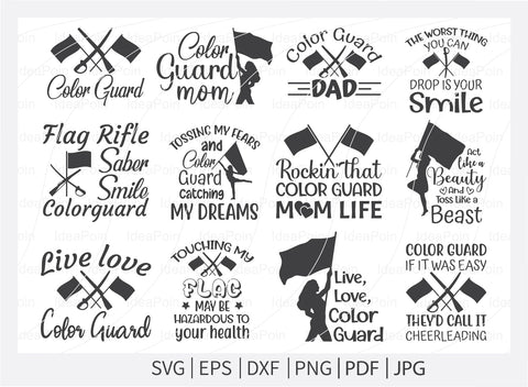 Color Guard SVG File, Marching Band svg, Color Guard Flag Svg, Band Family SVG, Colorguard Svg, Color Guard Mom, Color Guard Dxf, Marching SVG Dinvect 