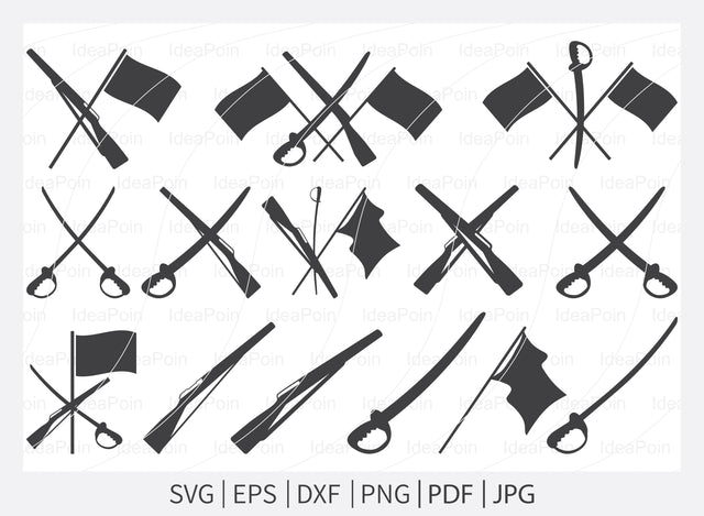 Color Guard SVG, Marching Band svg, black color guard rifle, Color Guard Flags SVG, saber for color guard svg, Color Guard Rifle Sabre dxf SVG Dinvect 