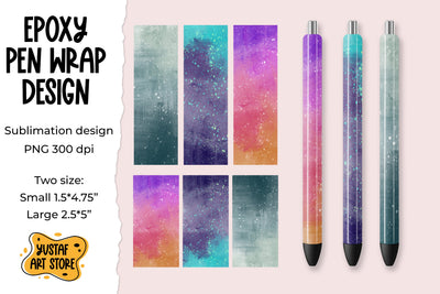 Color texture epoxy pen wrap sublimation design Sublimation Yustaf Art Store 