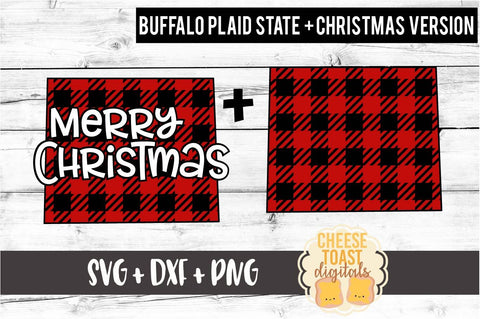 Colorado - Buffalo Plaid State - SVG PNG DXF Cut Files SVG Cheese Toast Digitals 