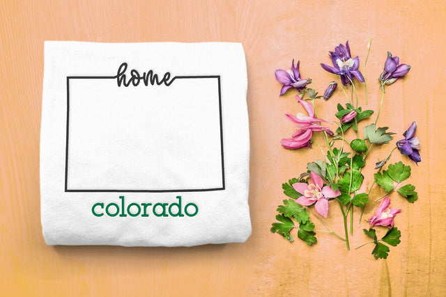 Colorado Home State Outline Embroidery Embroidery/Applique DESIGNS Designed by Geeks 