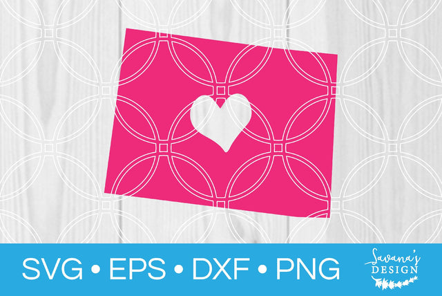 Colorado State with Heart SVG SavanasDesign 