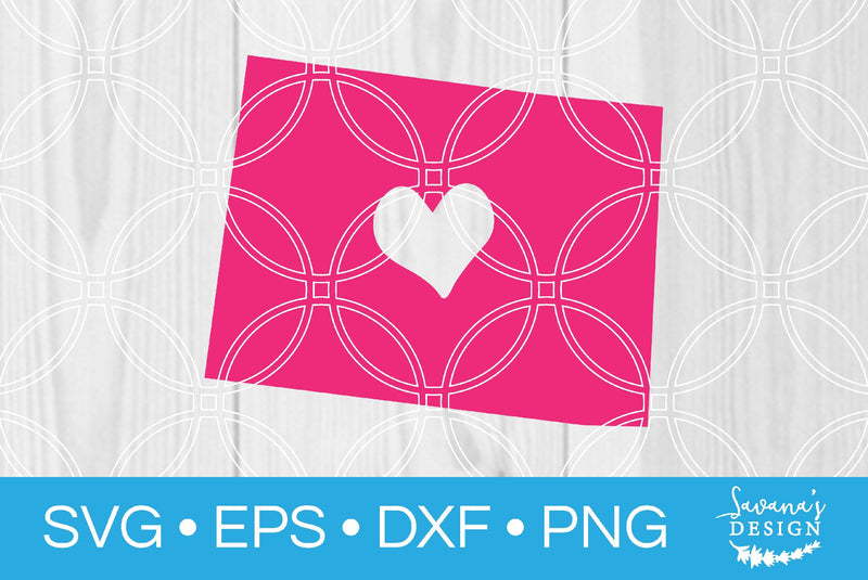 Colorado State with Heart SVG SavanasDesign 