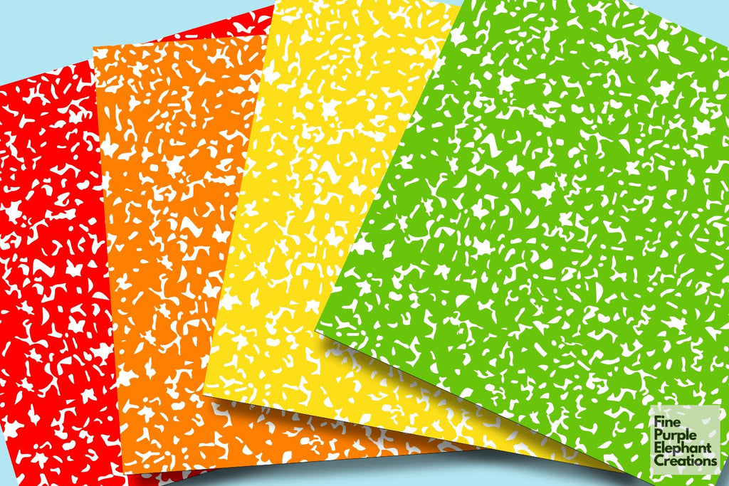 Colored Composition Notebook Pattern - So Fontsy