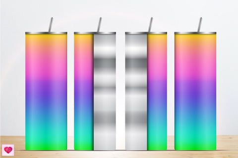 Colorful 20 Oz Straight Skinny Tumbler Design Sublimation Kseniia designer 