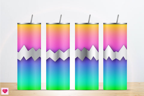 Colorful 20 Oz Straight Skinny Tumbler Design Sublimation Kseniia designer 