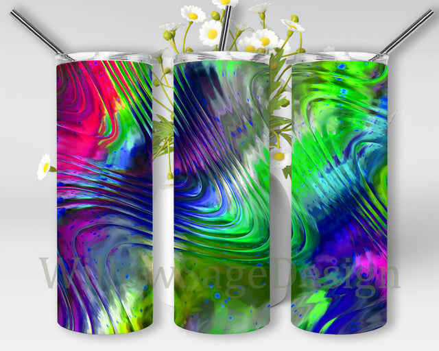 Colorful 20oz Tumbler Wrap, 90's Bag Tumbler Design, Sublimation Design for Straight, Digital Download Sublimation WillowSageDesign 