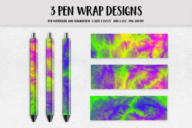 Colorful Abstract Pen Wrap Sublimation or Waterslide Sublimation LaBelezoka 