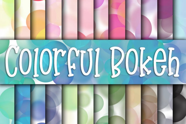 Colorful Bokeh Digital Papers Digital Pattern Old Market 