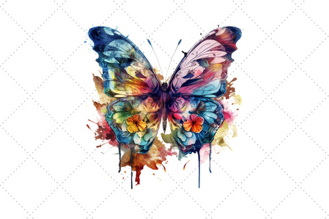 Colorful Butterfly floral Sublimation Clipart Bundle, Sublimation, Colorful Butterfly floral Sublimation FloridPrintables 