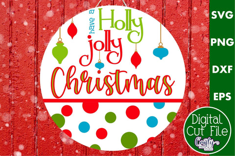 Colorful Christmas Svg Round Sign Bundle #1 | Fun Christmas SVG Crafty Mama Studios 
