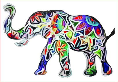 Colorful Elephant Png Sublimation, Elephant Clipart, Elephant Floral png Sublimation sublimationhappy 