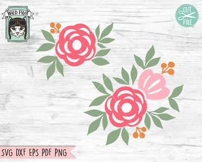 Colorful Flower Border SVG Cut File SVG Wild Pilot 