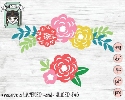 Colorful Flower Border SVG Cut File SVG Wild Pilot 