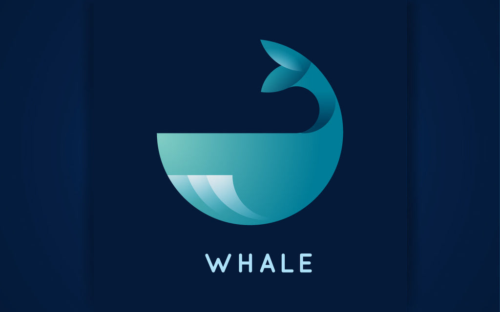 Colorful gradient whale logo design - So Fontsy