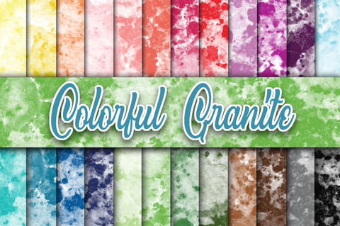 Colorful Granite Textures Digital Papers Sublimation Old Market 