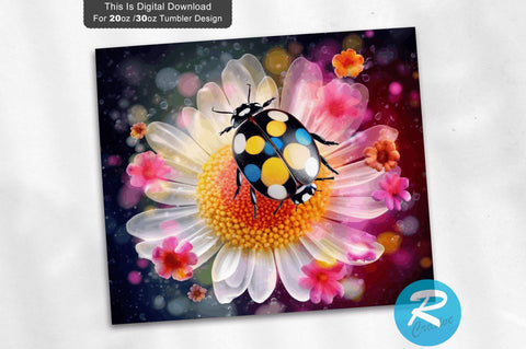 Colorful Ladybug 20 oz / 30 oz Skinny Tumbler Sublimation Regulrcrative 