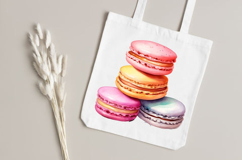 Colorful Macaroons Watercolor Clipart Sublimation Regulrcrative 