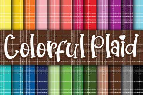 Colorful Plaid Digital Paper Digital Pattern Old Market 
