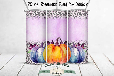 Colorful Pumpkin Seamless Sublimation Tumbler Design Sublimation Ewe-N-Me Designs 