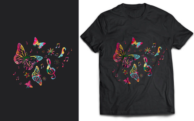 Colorful Splash Butterfly SVG T-Shirt Design SVG naemmiah021 
