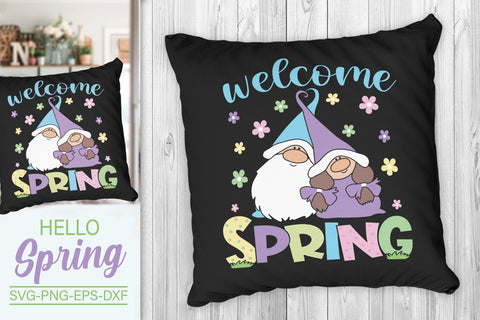 Colorful Spring Svg, Welcome Spring Svg, Spring Gnome Svg SVG SvgMonkeys 